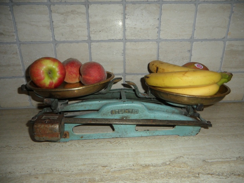 Comparing apples and bananas on a scale